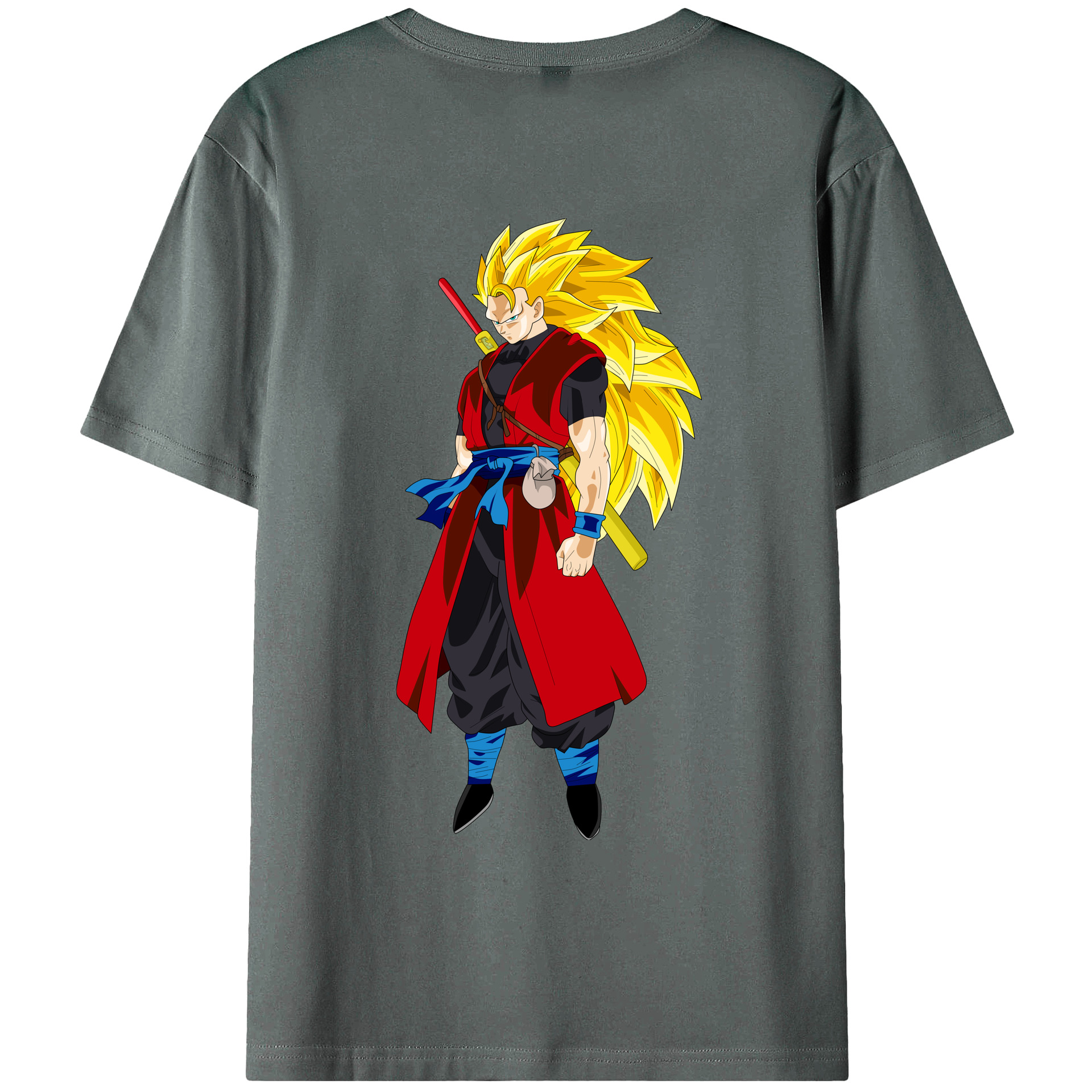 （画像用） ドラゴンボール トランクス（Torankusu）DRAGON BALL Trunks 綿100％ メンズ半袖Tシャツ（バックプリント） 通気性